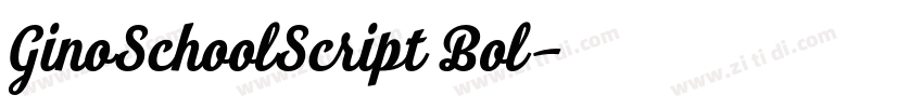 GinoSchoolScript Bol字体转换